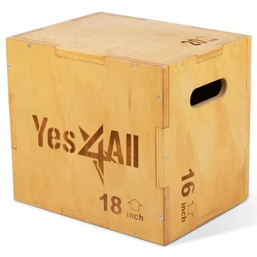 Yes4All 3-in-1 Wooden Plyo Box