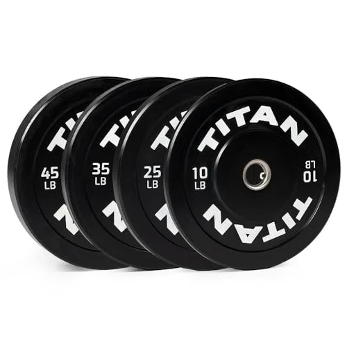 Titan Fitness 230 LB Economy Series Black Bumper Plate Set