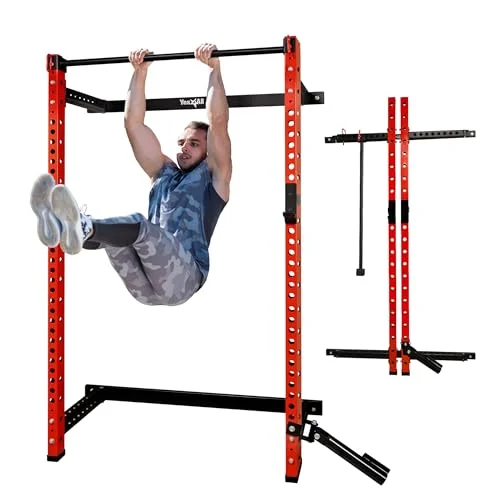Yes4All 1,000lb Folding Wall-Mounted Squat Rack