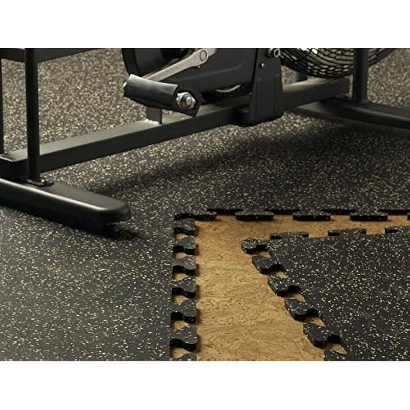 American Floor Mats Fit-Lock 3/8" Rubber Tiles 4'x6' Set