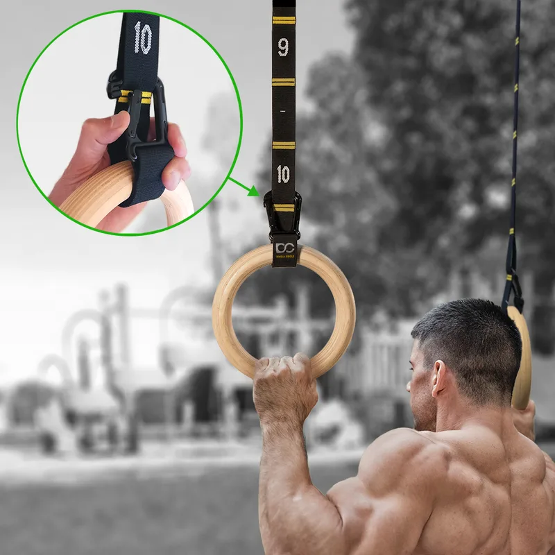 Double Circle Wood Gymnastics Rings
