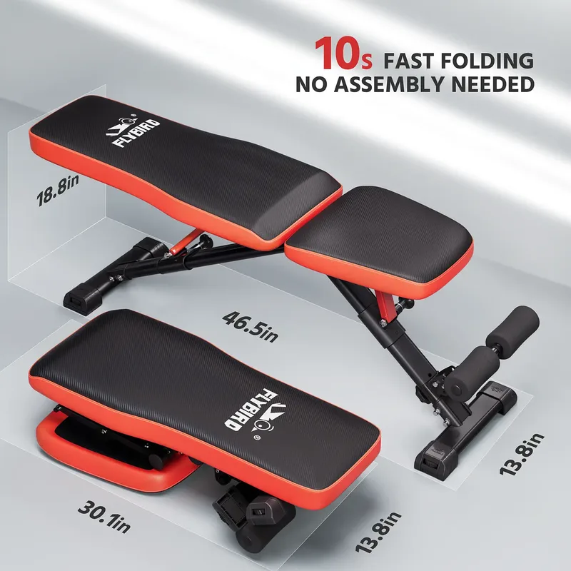 FLYBIRD Adjustable Folding Weight Bench