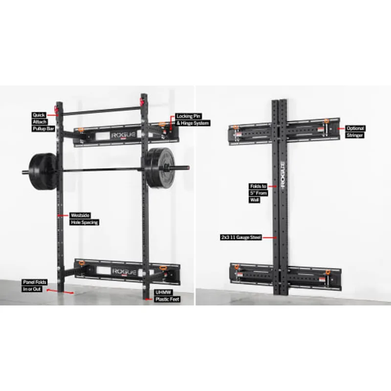 Rogue RML-3W Fold Back Wall Mount Rack