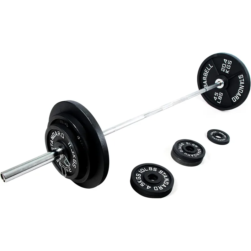 Signature Fitness 130lb Olympic Starter Set